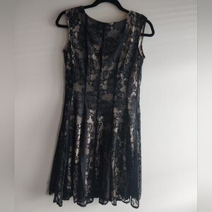 Level Eight Black Lace Sleeveless Cocktail Dress